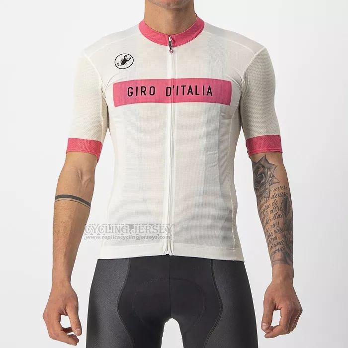 2022 Cycling Jersey Giro d'Italia Pink White Short Sleeve and Bib Short
